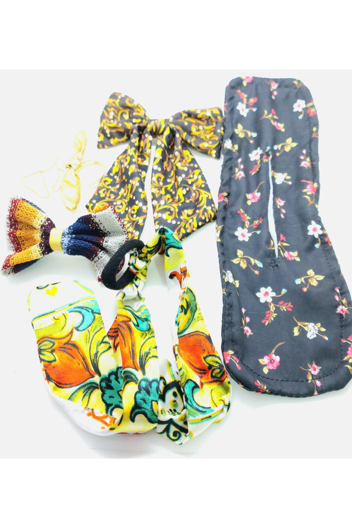 Monalisa Home Renkli Desenli Taç Toka Bandana Set