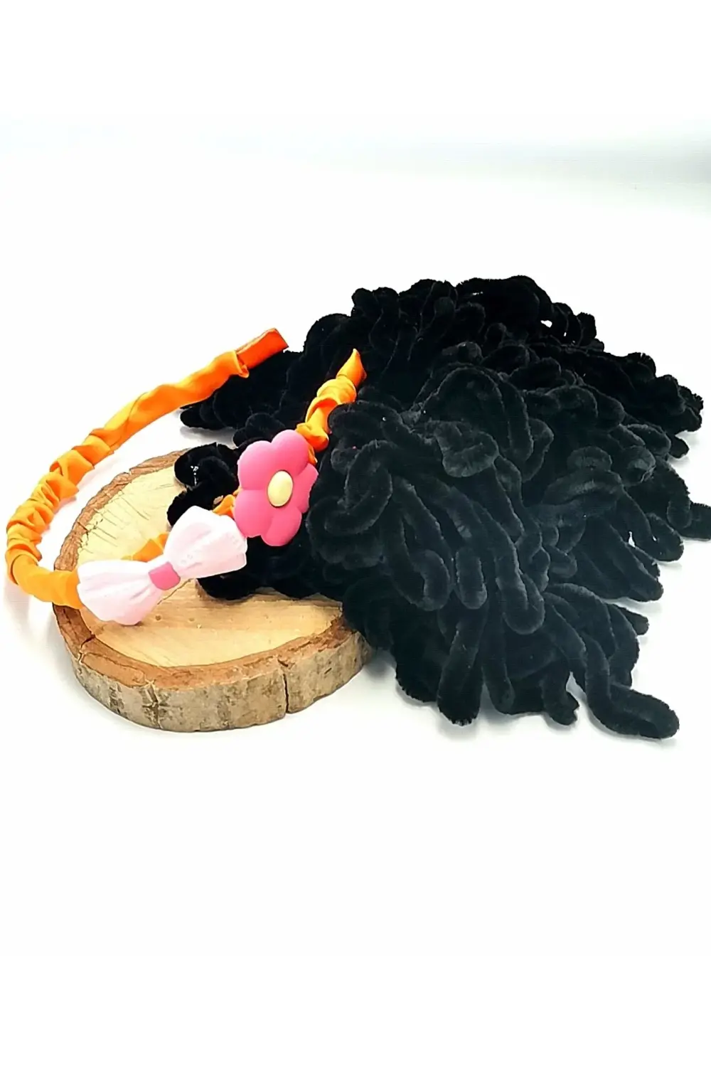 Renkli Desenli Taç Toka Bandana Set