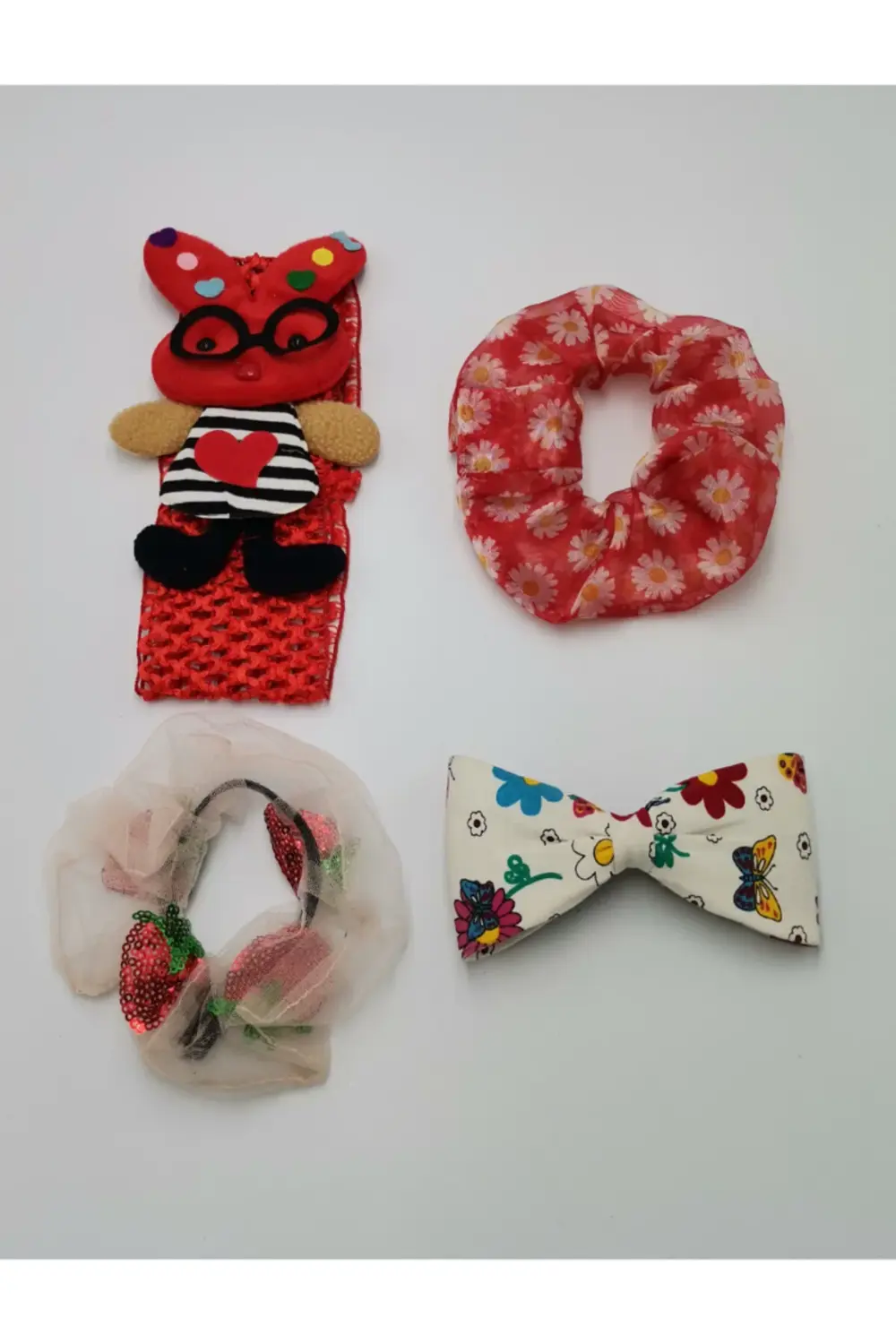 Renkli Desenli Taç Toka Bandana Set