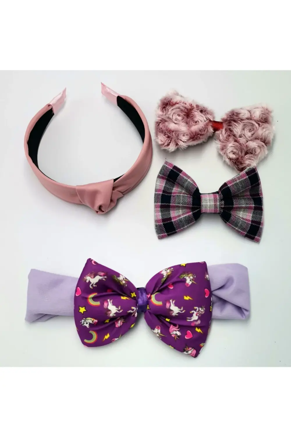 Renkli Desenli Taç Toka Bandana Set