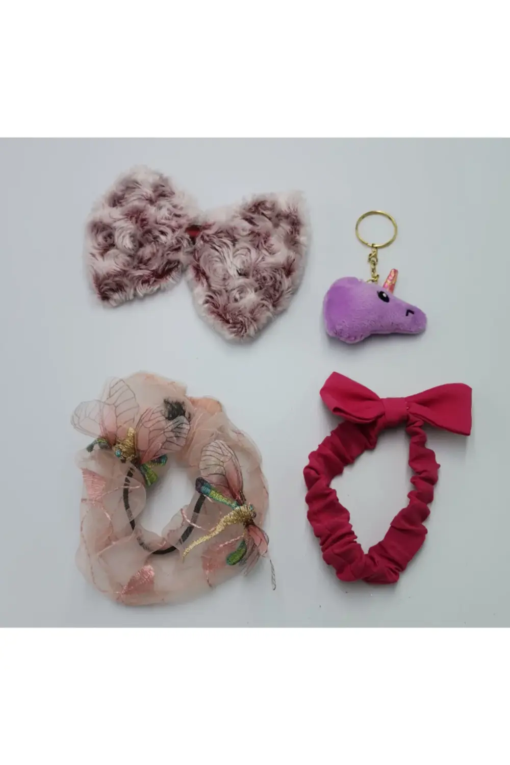 Renkli Desenli Taç Toka Bandana Set