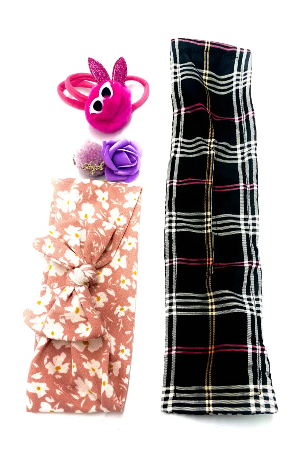 Renkli Desenli Taç Toka Bandana Set