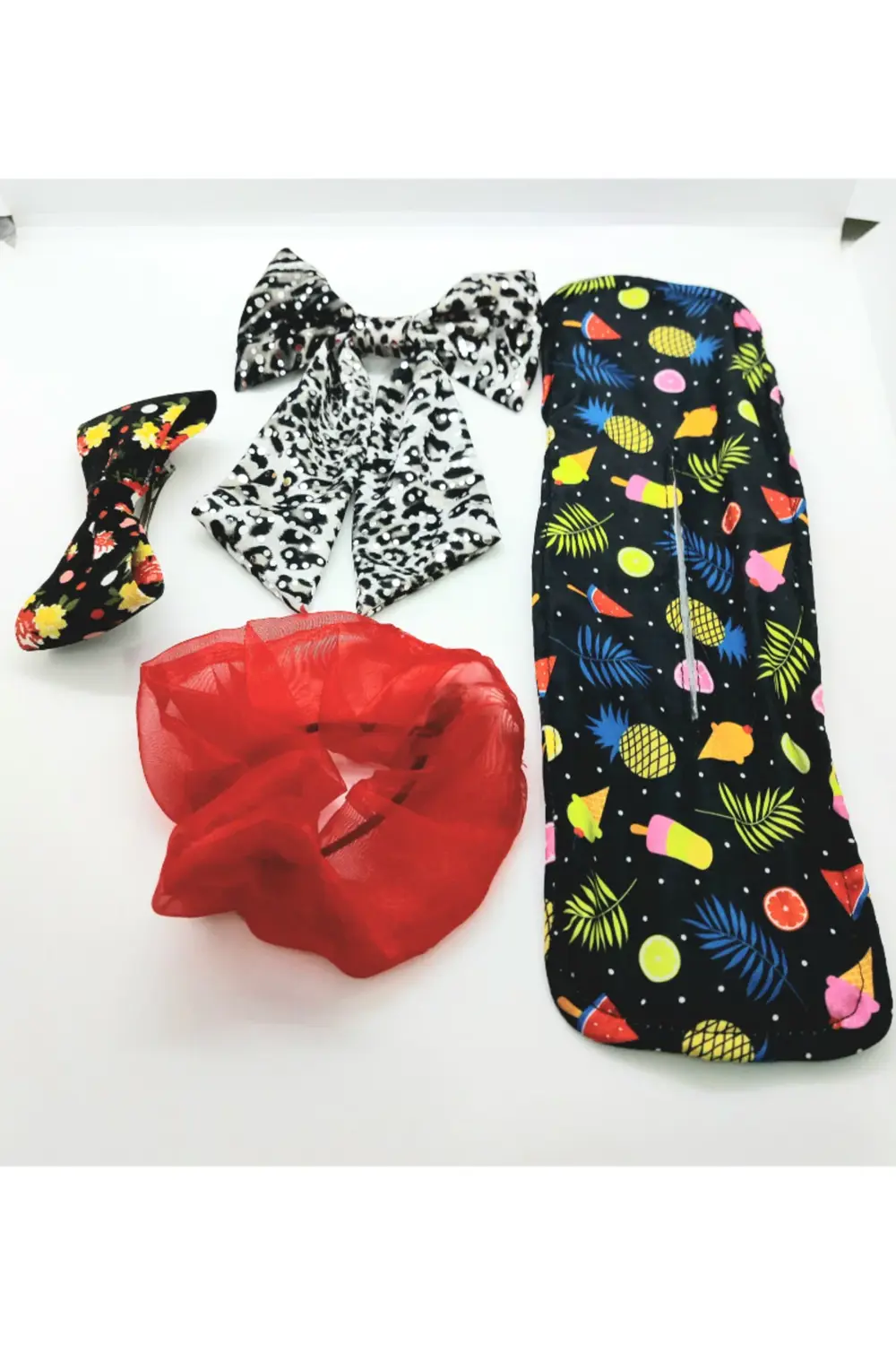 Renkli Desenli Taç Toka Bandana Set