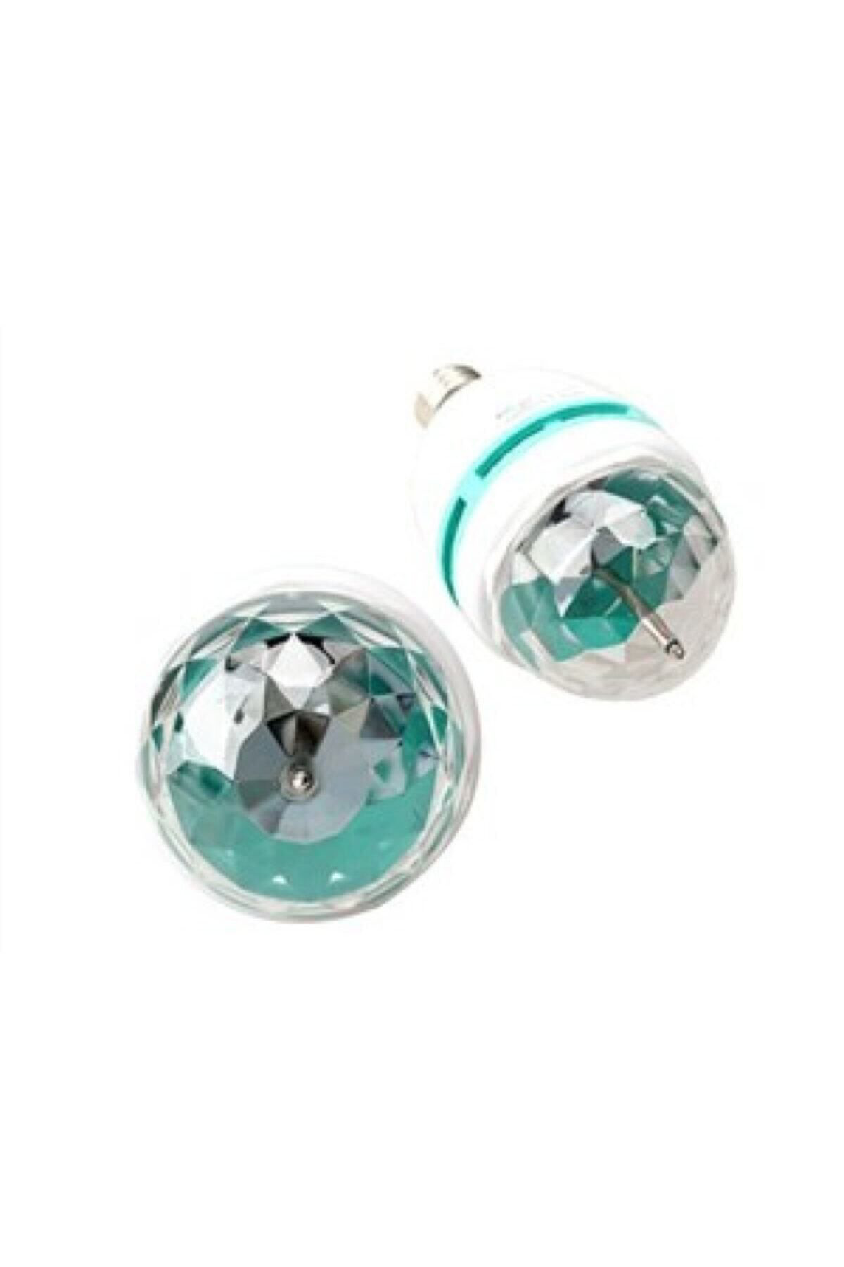 Ledon Renkli Disko Ampülü 3 W Led 360 Derece Döner