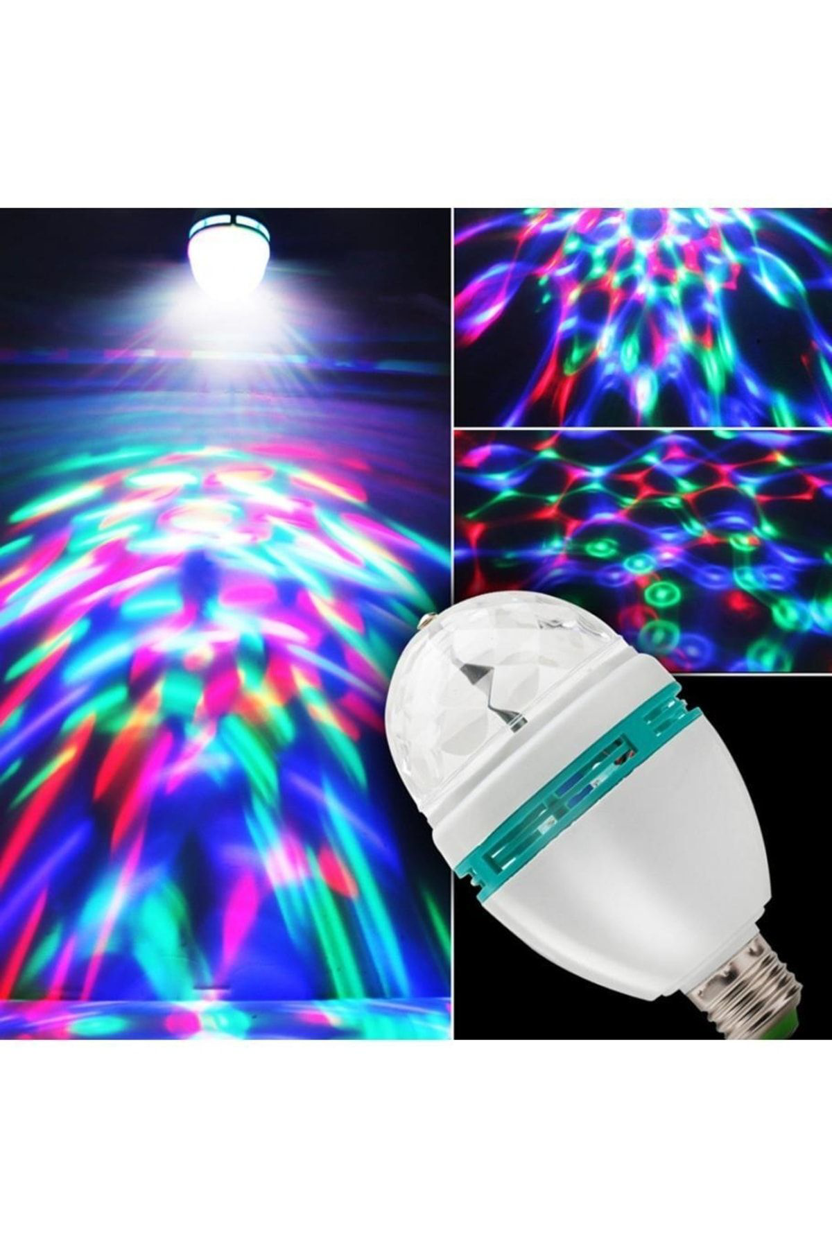 Greeneco Renkli Eğlenceli Ortamlar İçin Tasarlanmış Disko Lambası  Duy Pri