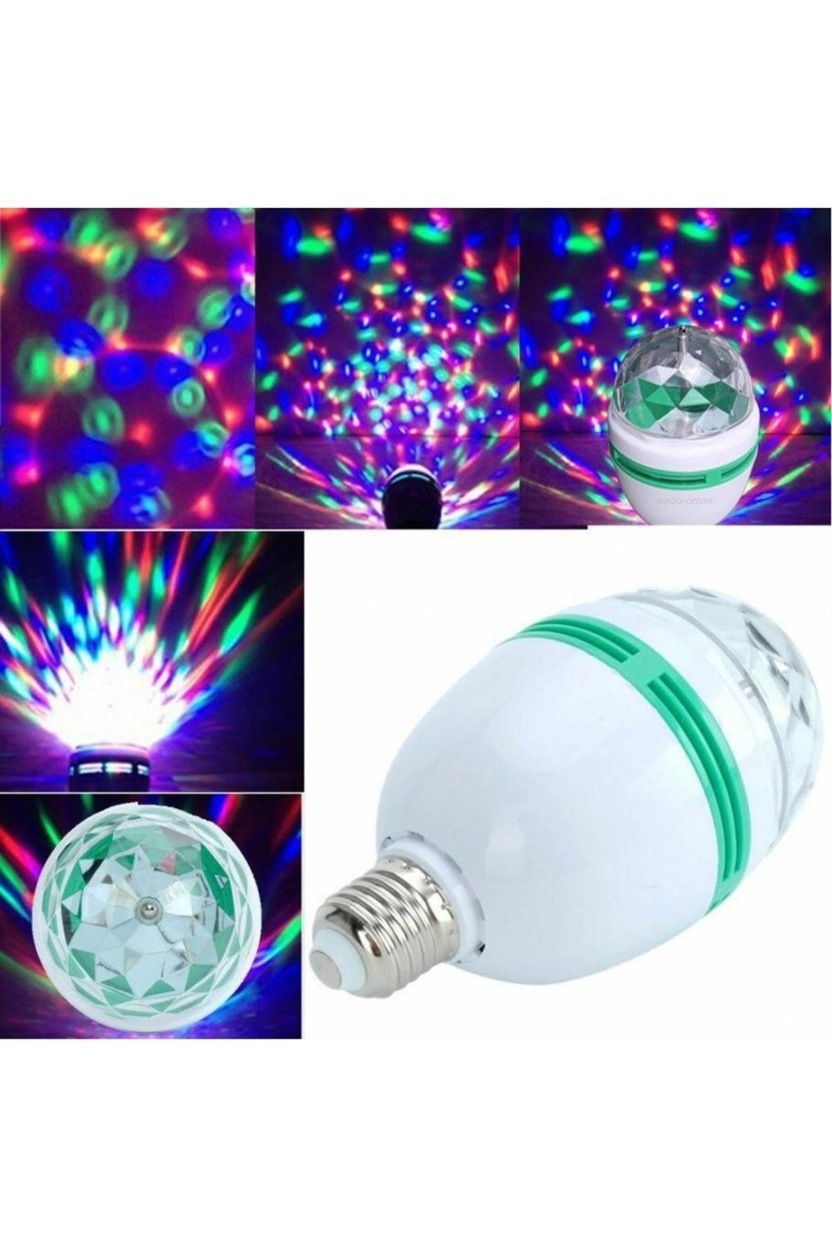 Greeneco Renkli Eğlenceli Ortamlar İçin Tasarlanmış Disko Lambası  Duy Pri