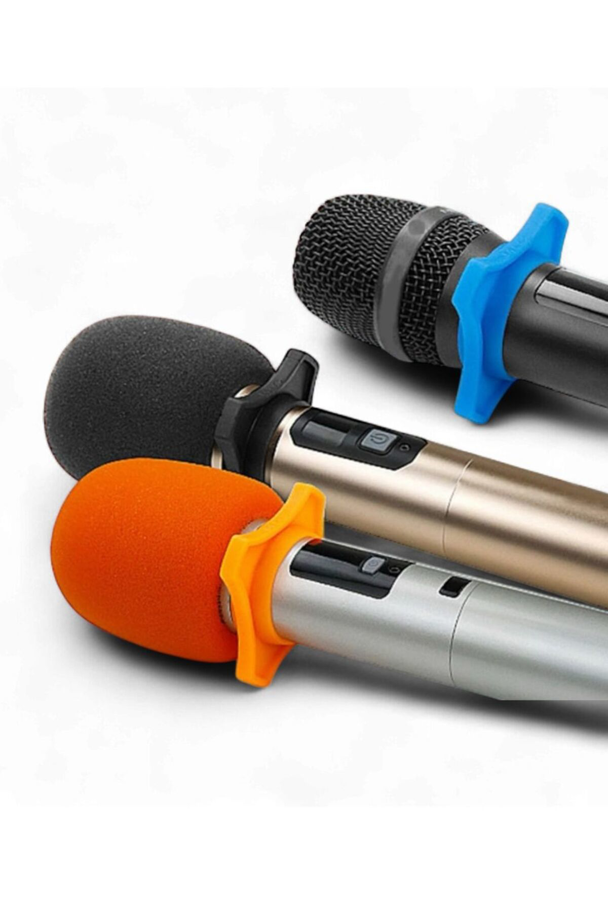 Renkli El Mikrofon Süngeri 5’li Set – Standart Boy (Sarı, Kırmızı