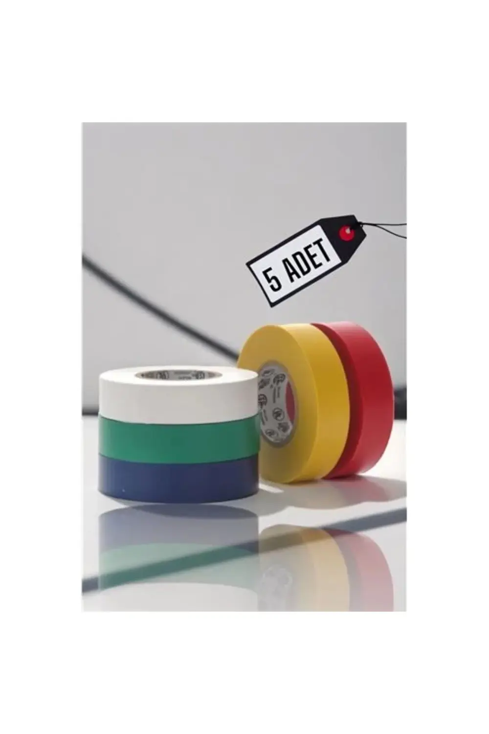 Renkli Elektrik İzolasyon Bandı 5 Adet
