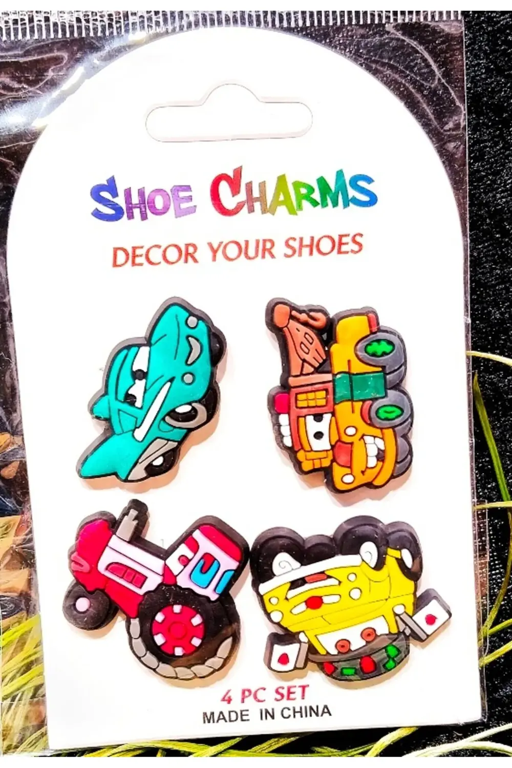 Renkli Figürlü Dörtlü Cros Süsü