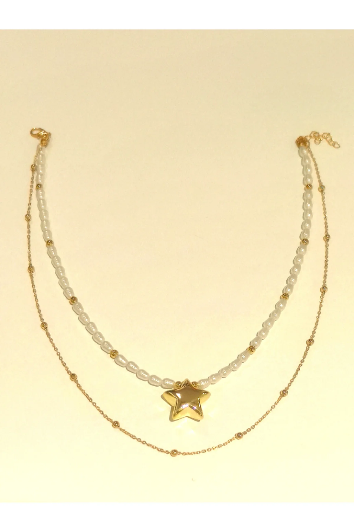 Renkli Gold Renk Lüks Figürlü Gösterişli İncili Kolye