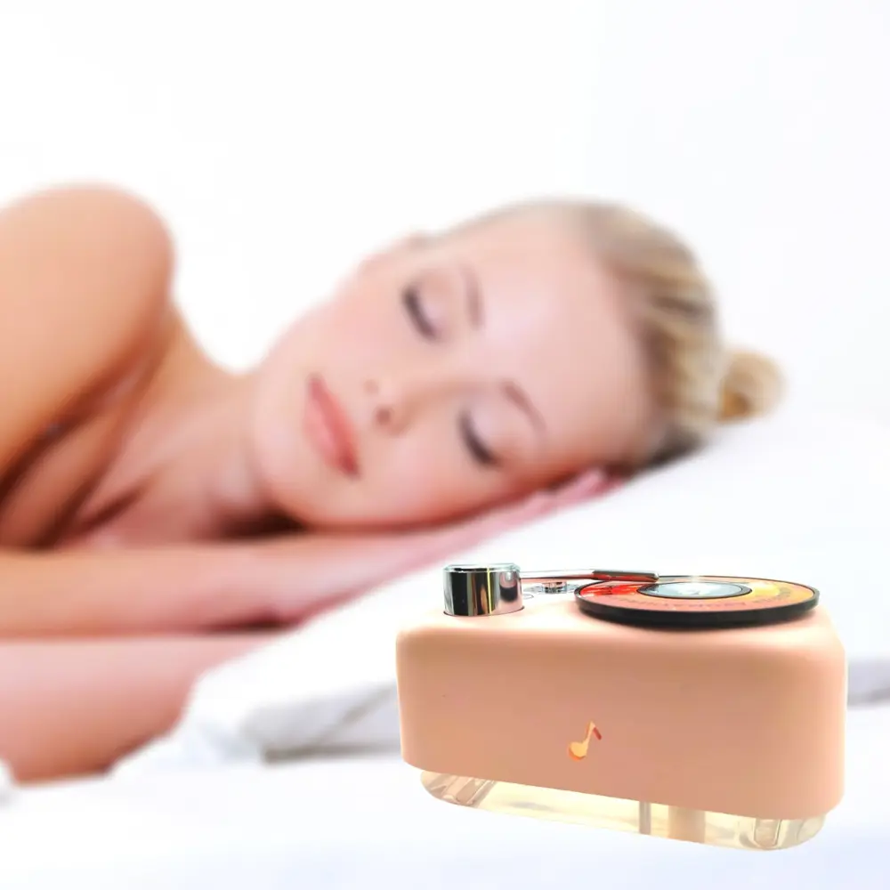 Renkli Işıklı Bebek Hafif USB Kablolu Gramofon Oda Ev Ortam Hava 