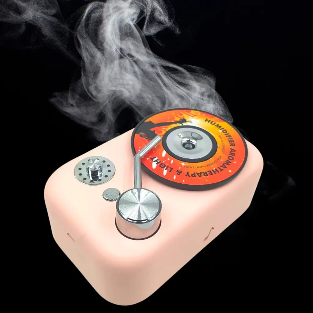 Renkli Işıklı Bebek Hafif USB Kablolu Gramofon Oda Ev Ortam Hava 