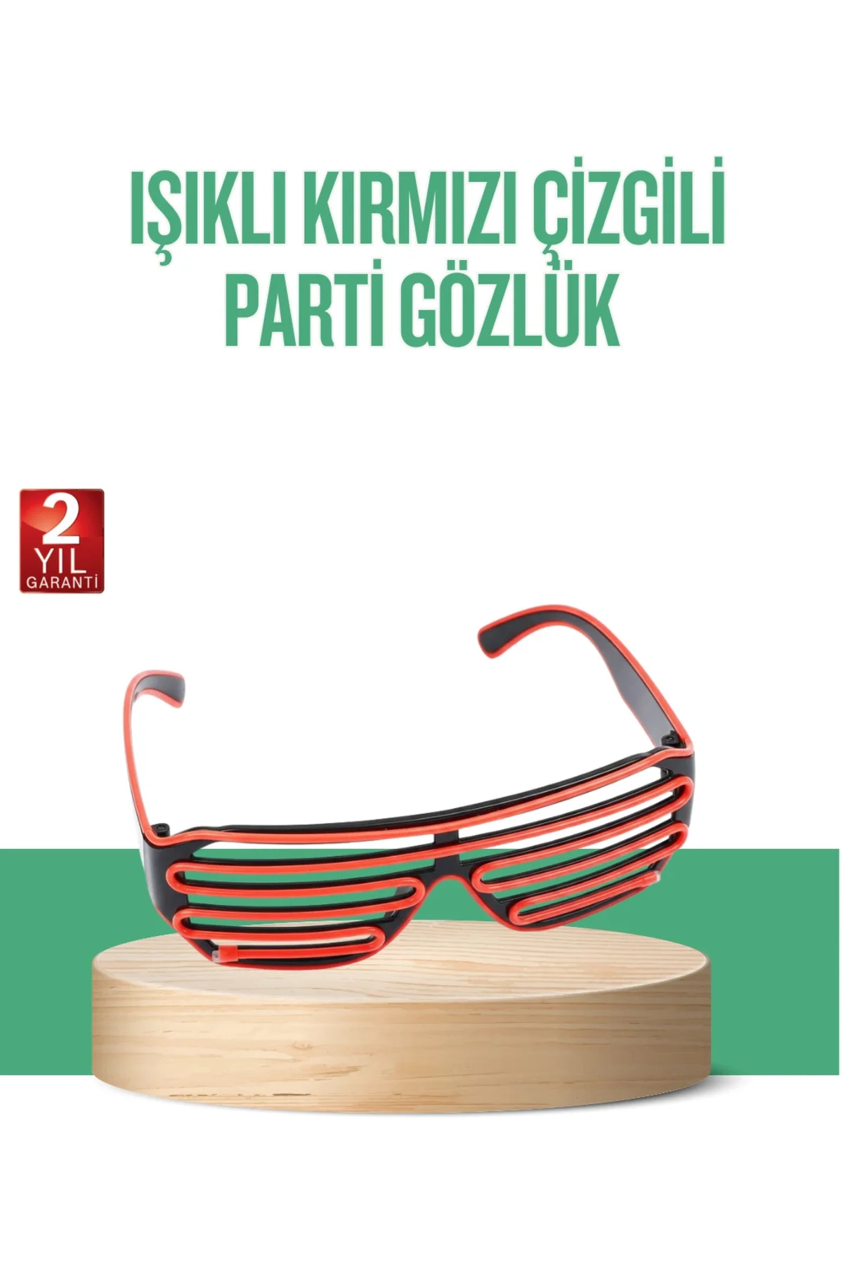 Renkli Işıklı Gözlük Eğlenceli Gece Aksesuarı