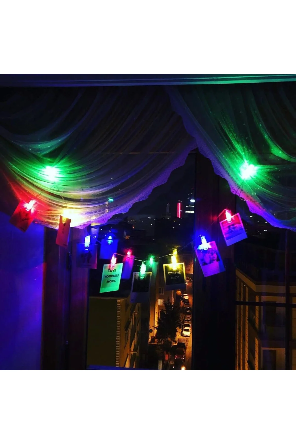 Renkli Işıklı Mandallı Fotoğraf Albümü 10 Lu - Rgb - Görsel 4