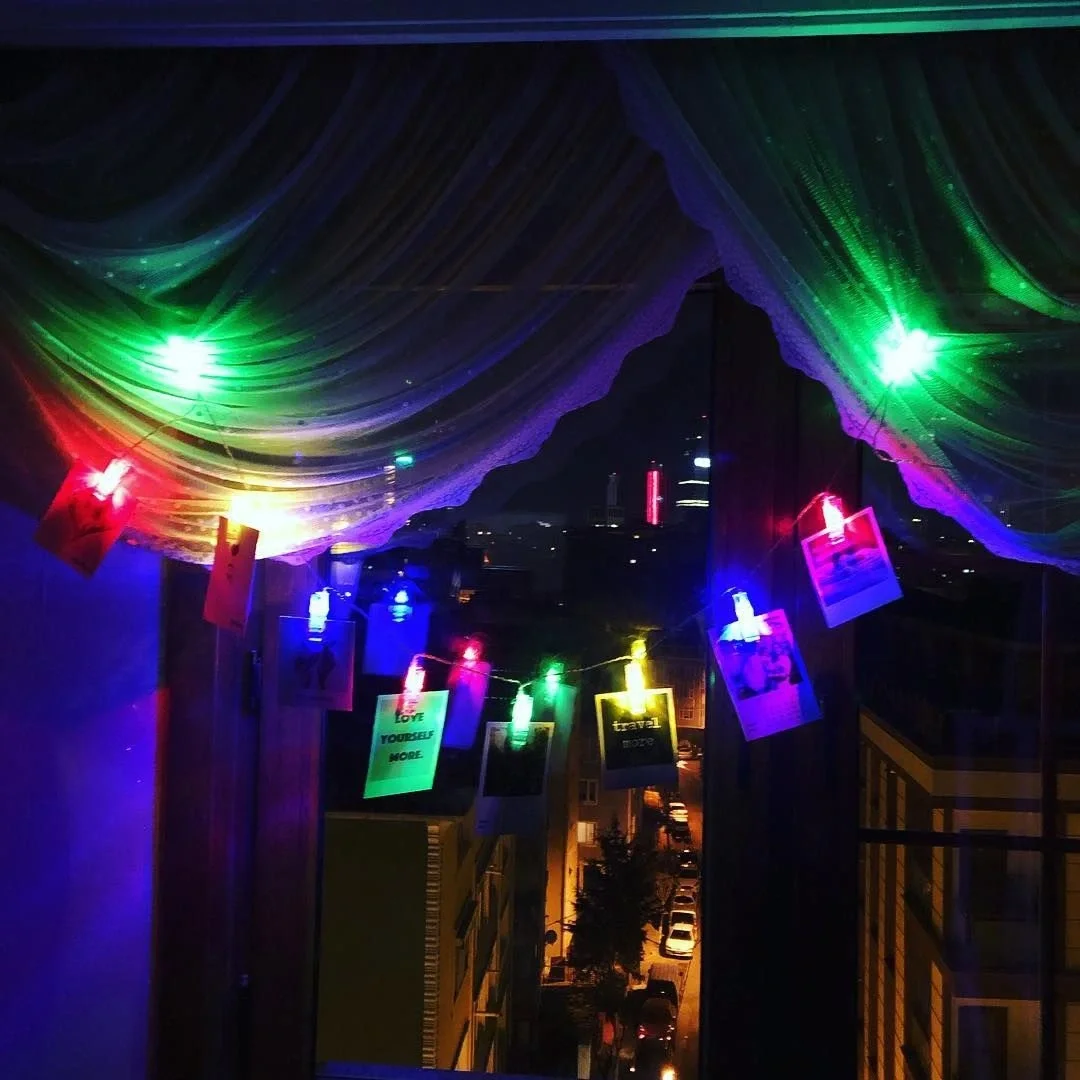 Renkli Işıklı Mandallı Fotoğraf Albümü 10 Lu - Rgb Renkli Işıklı Mandallı Fotoğraf Albümü 10 Lu - Rgb