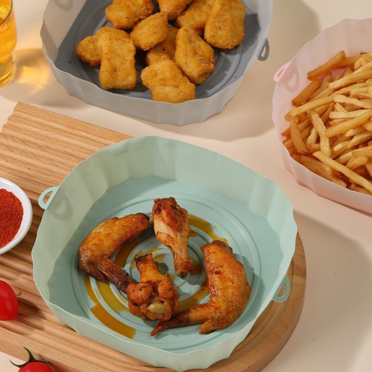 Renkli Isıya Dayanıklı Yıkanılabilir Silikon Fırın Ve Airfryer Ka Renkli Isıya Dayanıklı Yıkanılabilir Silikon Fırın Ve Airfryer Ka
