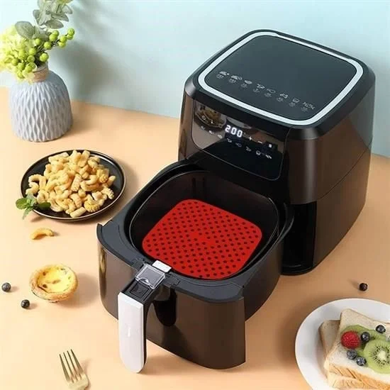 Renkli Isıya Dayanıklı Yıkanılabilir Silikon Fırın Ve Airfryer Ka