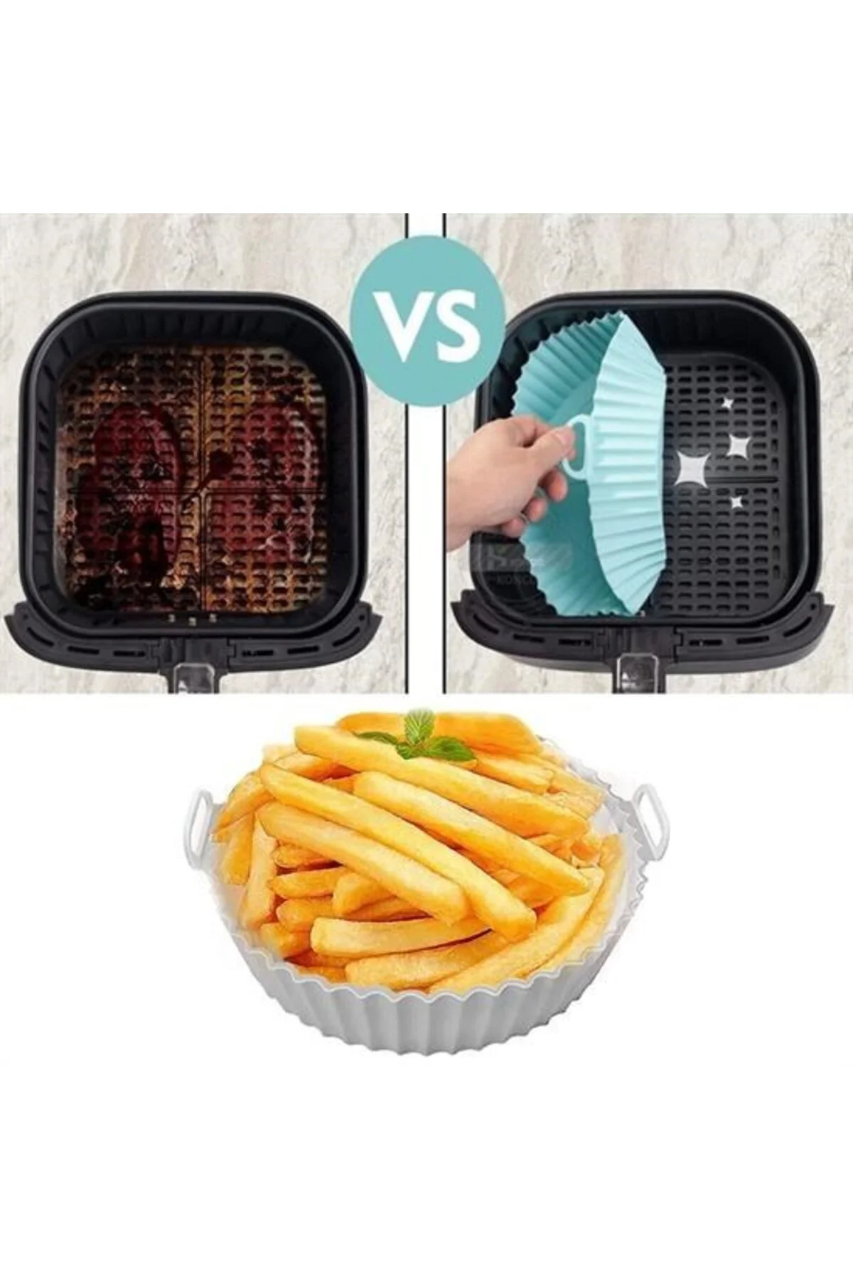 Renkli Isıya Dayanıklı Yıkanılabilir Silikon Fırın Ve Airfryer Yu