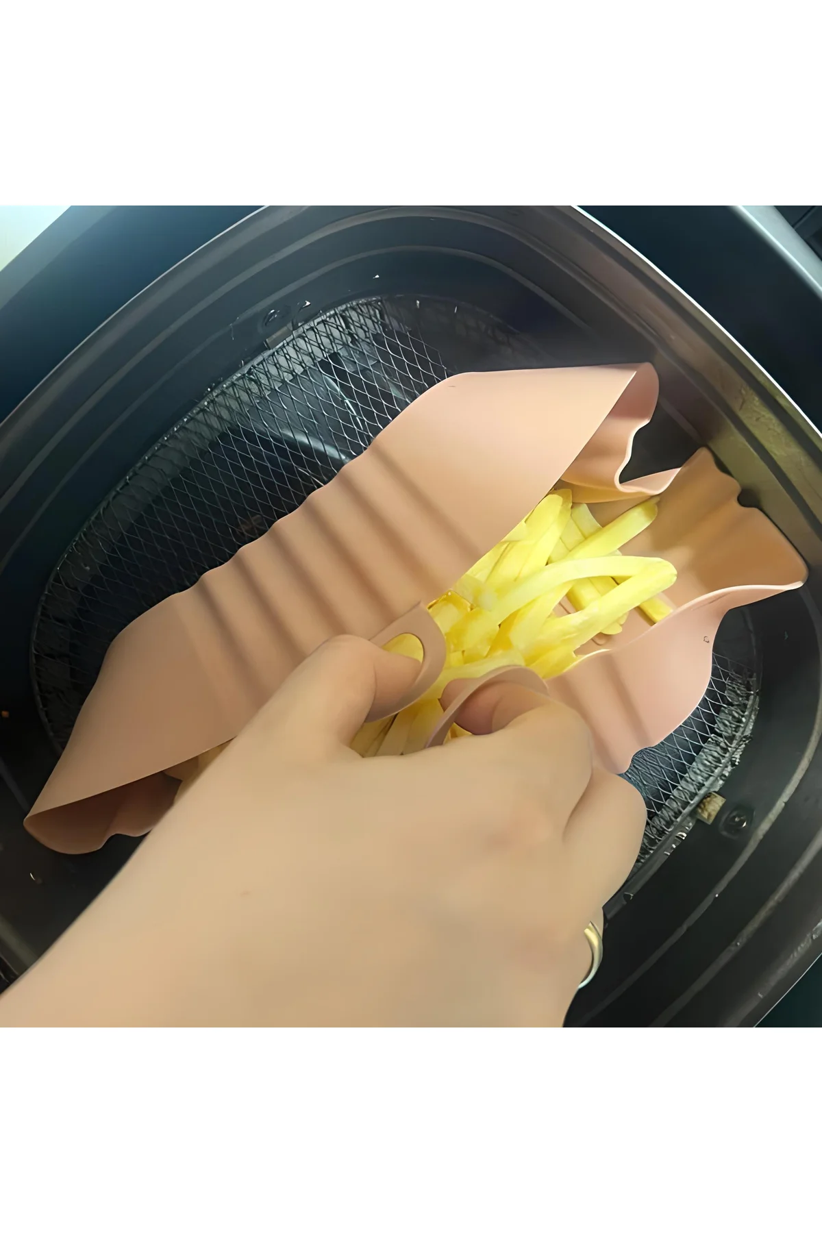 Renkli Isıya Dayanıklı Yıkanılabilir Silikon Fırın Ve Airfryer Ka