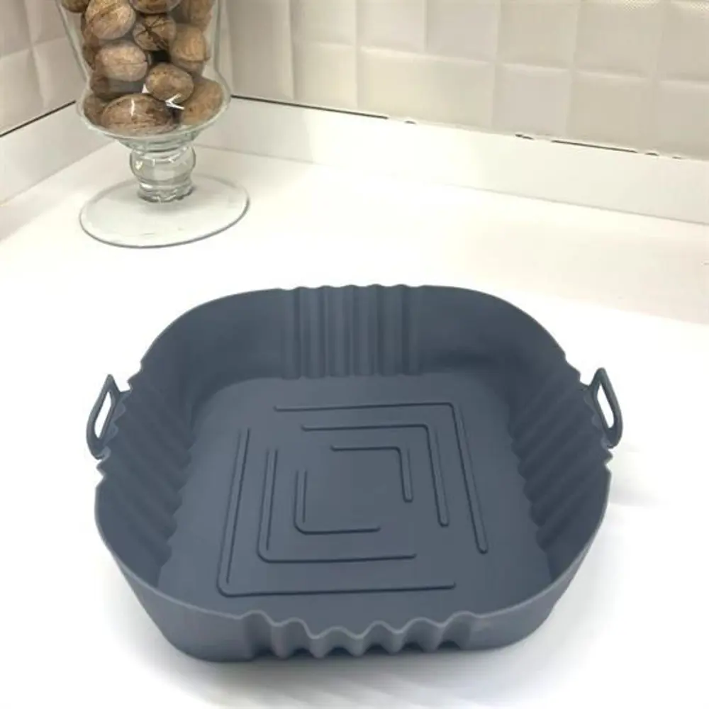 Renkli Isıya Dayanıklı Yıkanılabilir Silikon Fırın  Airfryer Kare