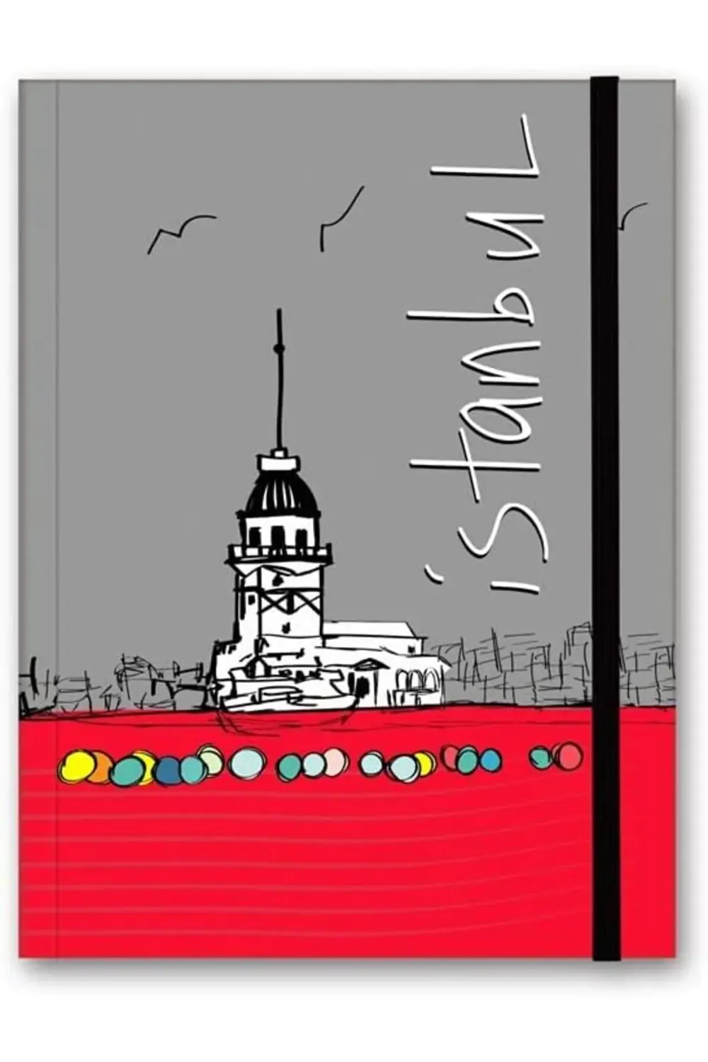 Renkli İstanbul Defter Çizgili Kız Kulesi 1178367