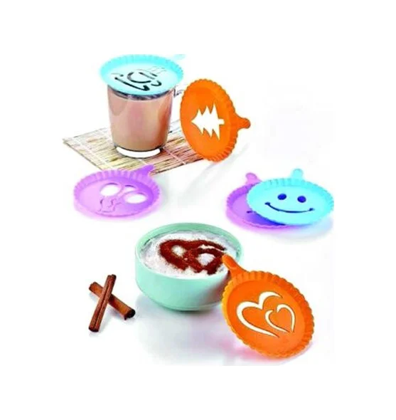 Renkli Kahve Süsleme Şablonları - 8li Magic Süsleme Şablonu Diğer