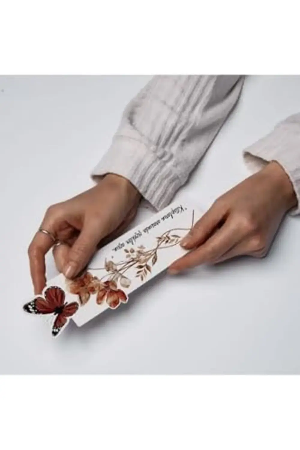 Renkli Kelebek Figürlü Mesajlı Kitap Ayracı 777182