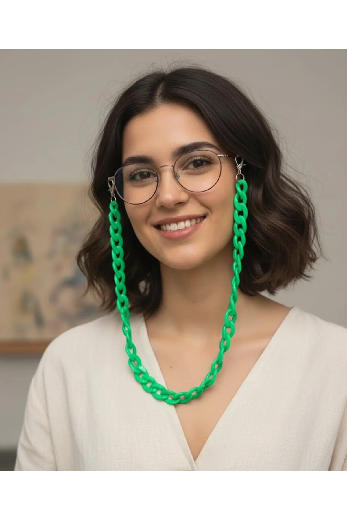 Renkli Kemik Gözlük İpi