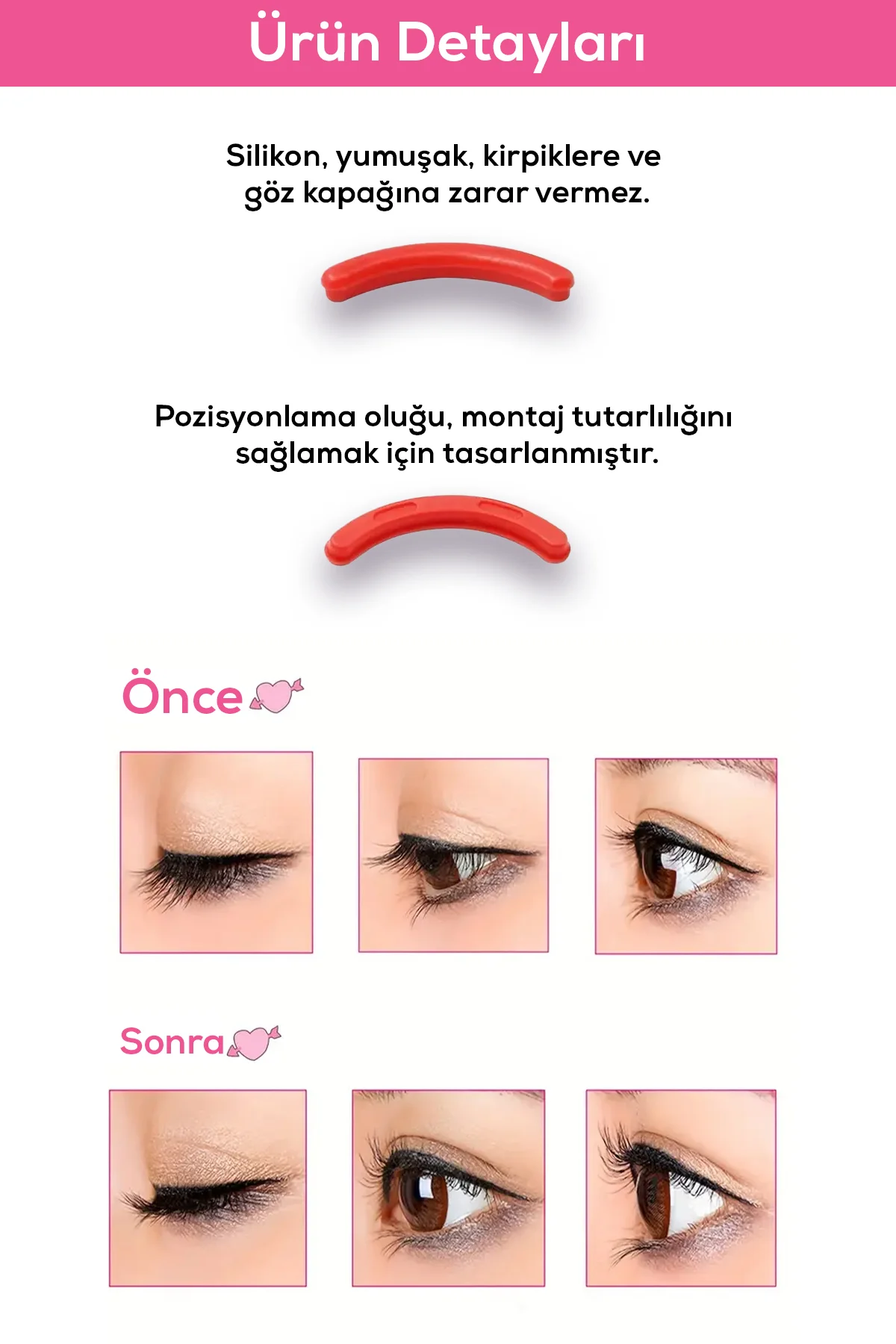 Renkli Kirpik Kıvırıcı Yedek Lastikleri