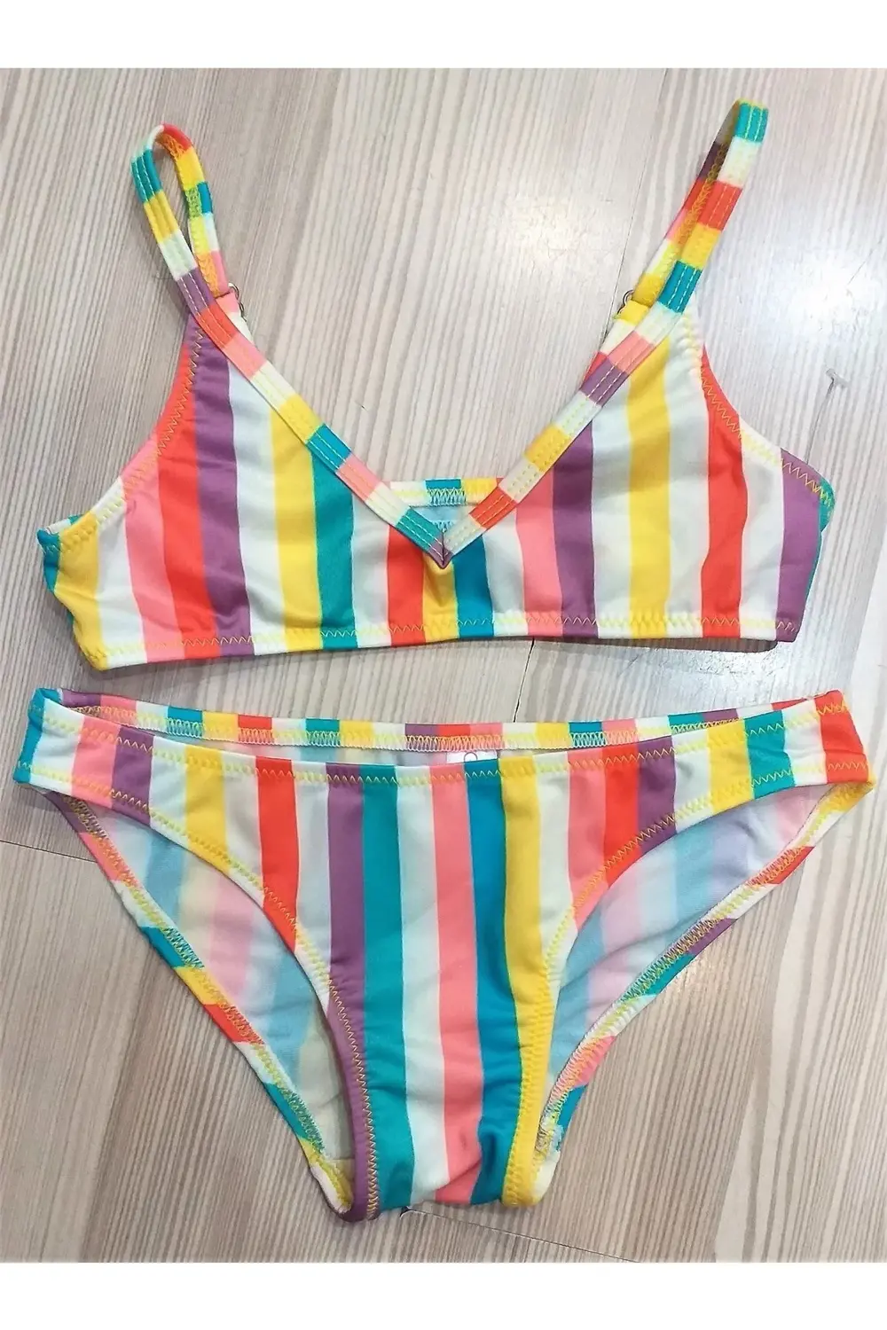 Renkli Kız Çocuk Bikinisi