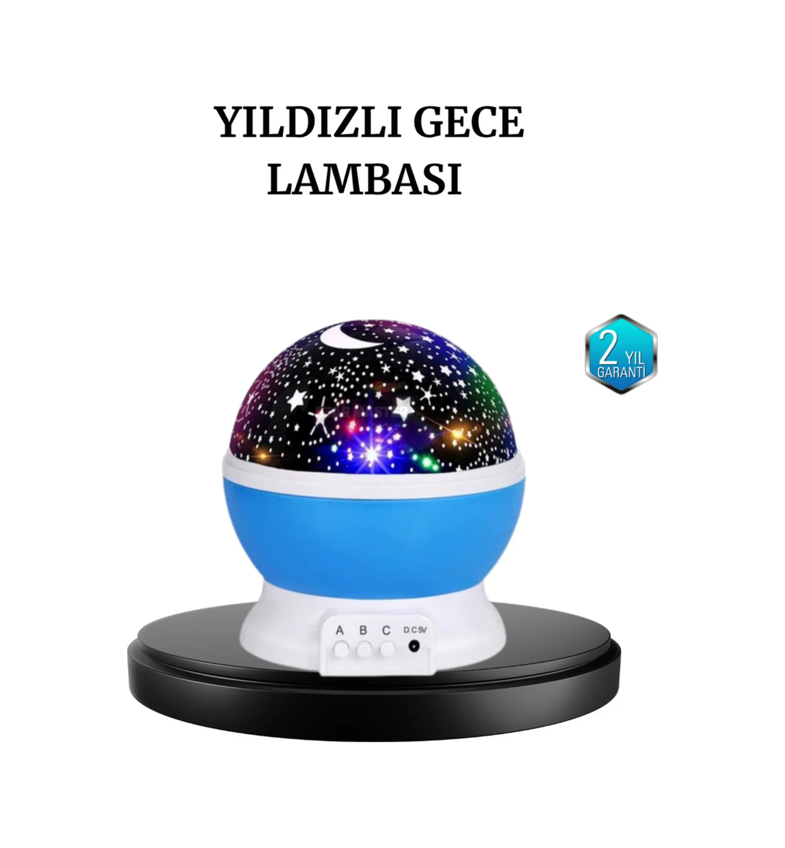 Renkli Led Gece Lambası 6 Işık Modlu Çocuk Odası Atmosfer Aydınla