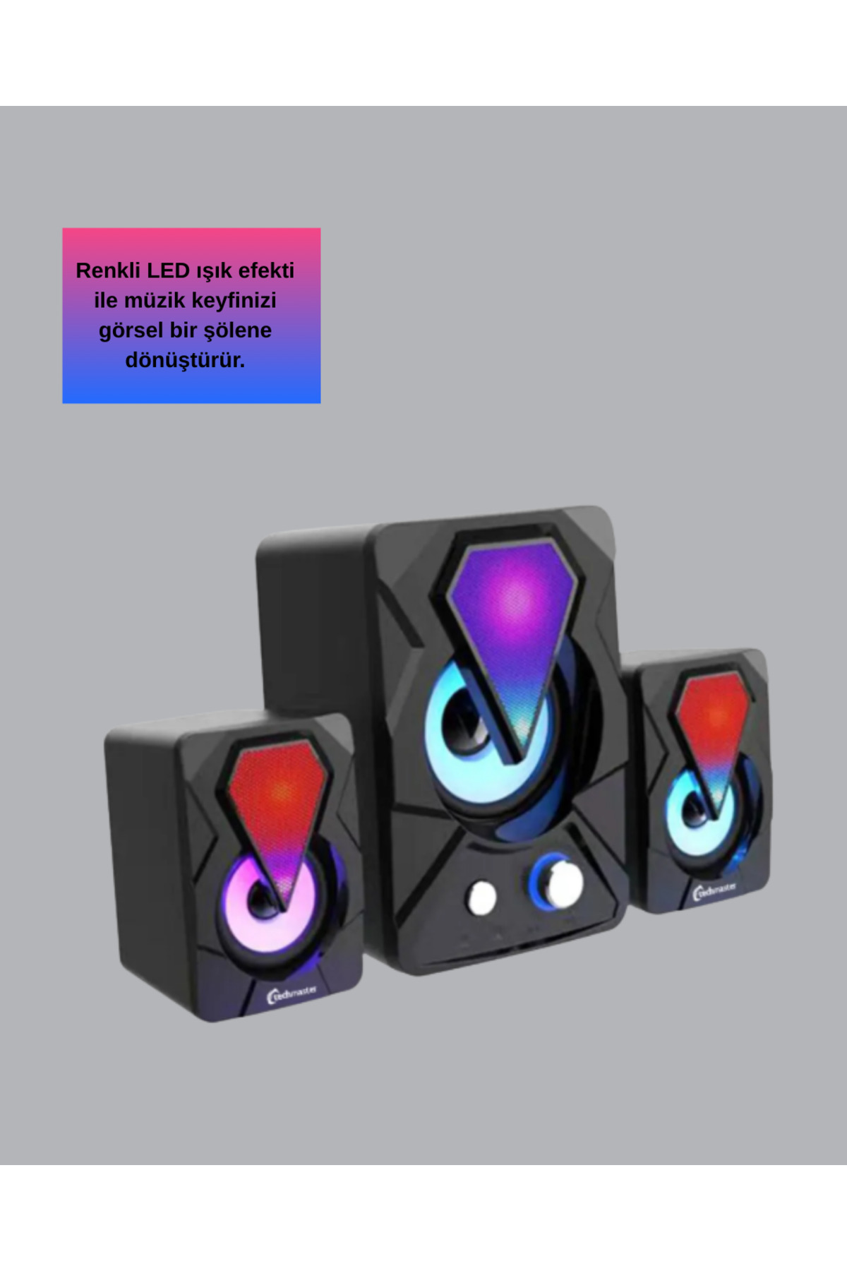 Renkli LED Işıklı Hoparlör - Lisinya