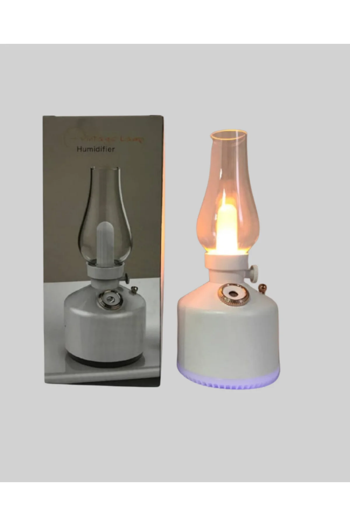 Renkli Led Işıklı Retro Gaz Lambası Aroma Terapi Mist Maker