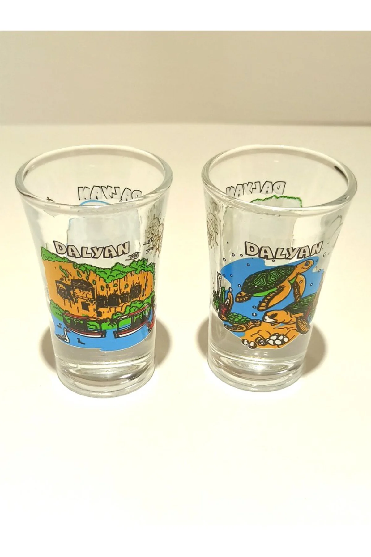 Renkli Lüks Figürlü Gösterişli Kültürel İkili Shot Bardağı