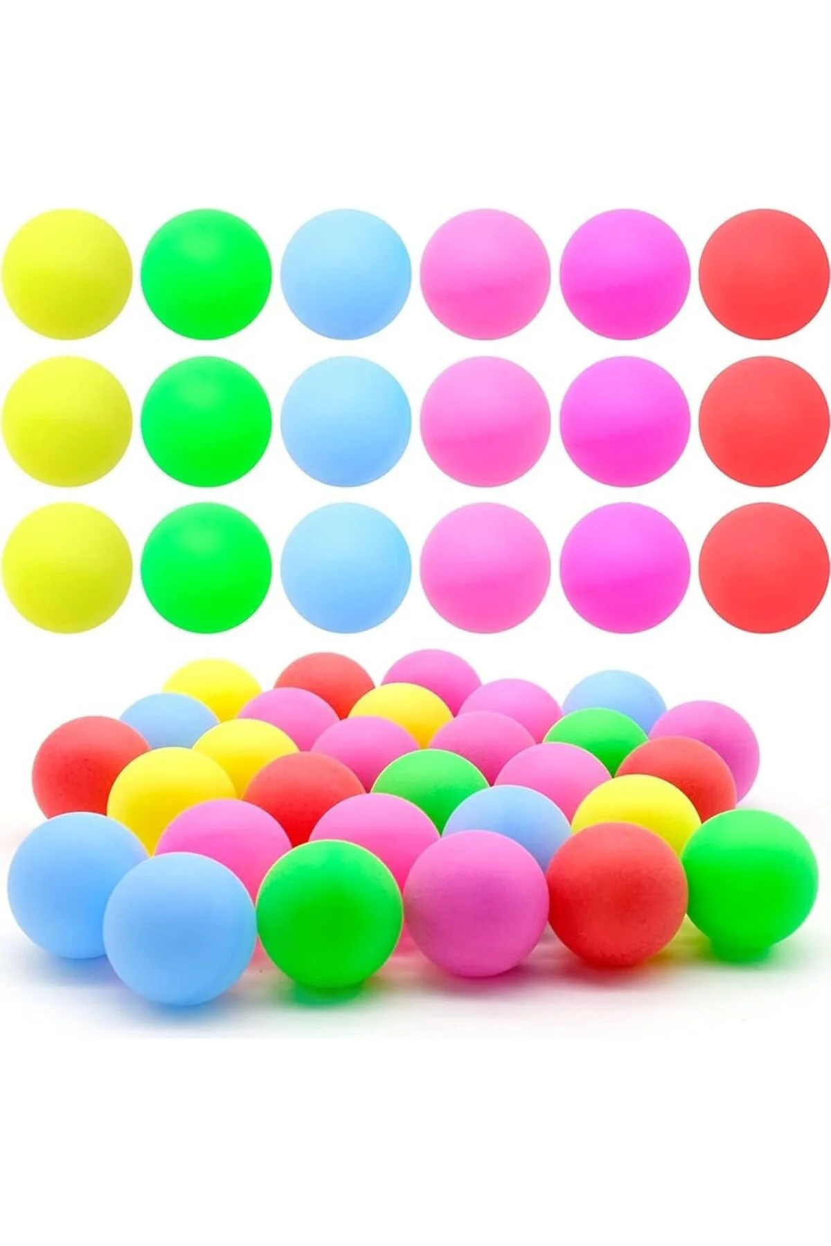 Renkli Masa Tenisi Topu 6 Lı Paket P-2883 Pinpon