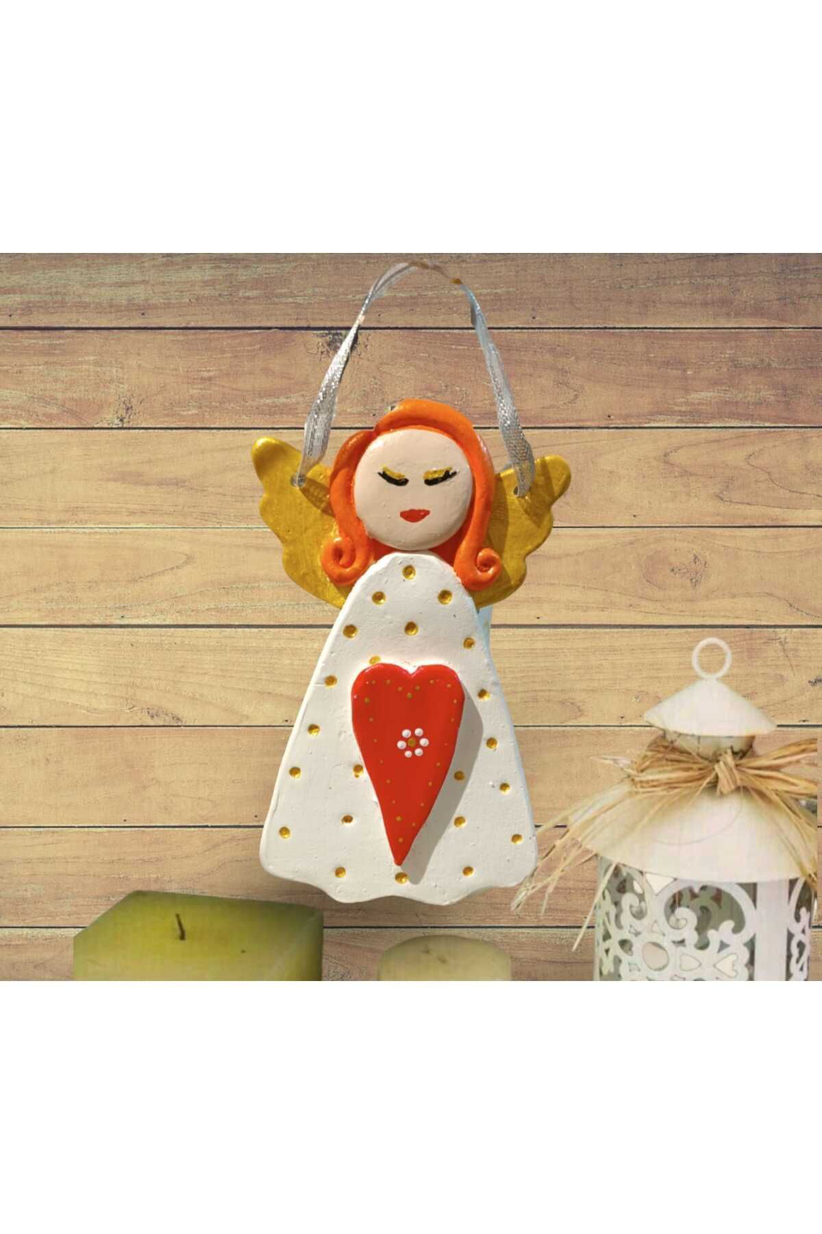 Renkli Melek Kızlar Beton Dekoratif Duvar & Kapı & Ağaç Süsü 4lü