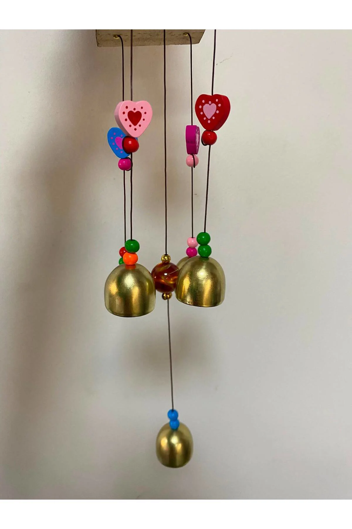 Renkli Metal Balıklı Rüzgar Çanı Hediyelik 50 cm