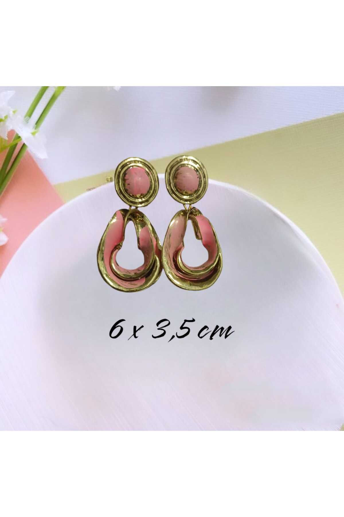 Bijuteri Küpe Renkli Metal Küpe