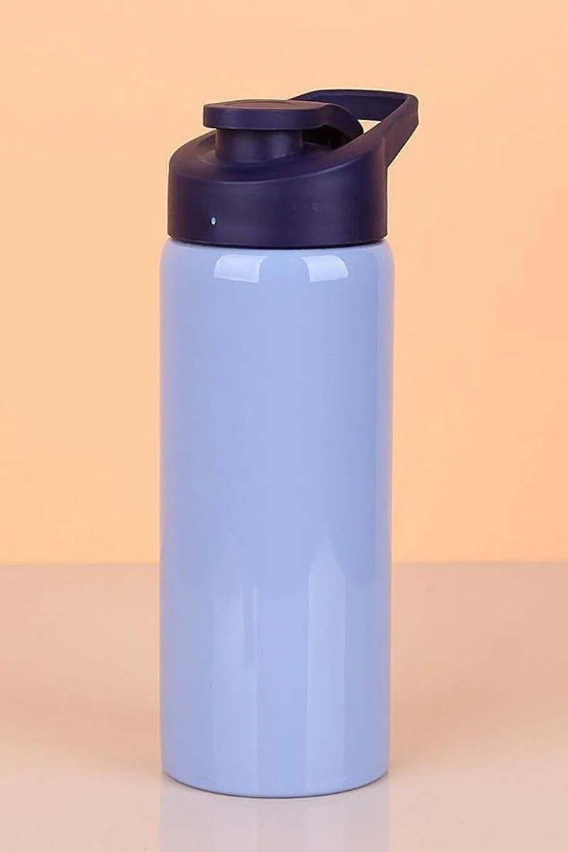 Renkli Metal Matara 600 Ml - 20 Cm Dayanıklı Su Şişesi