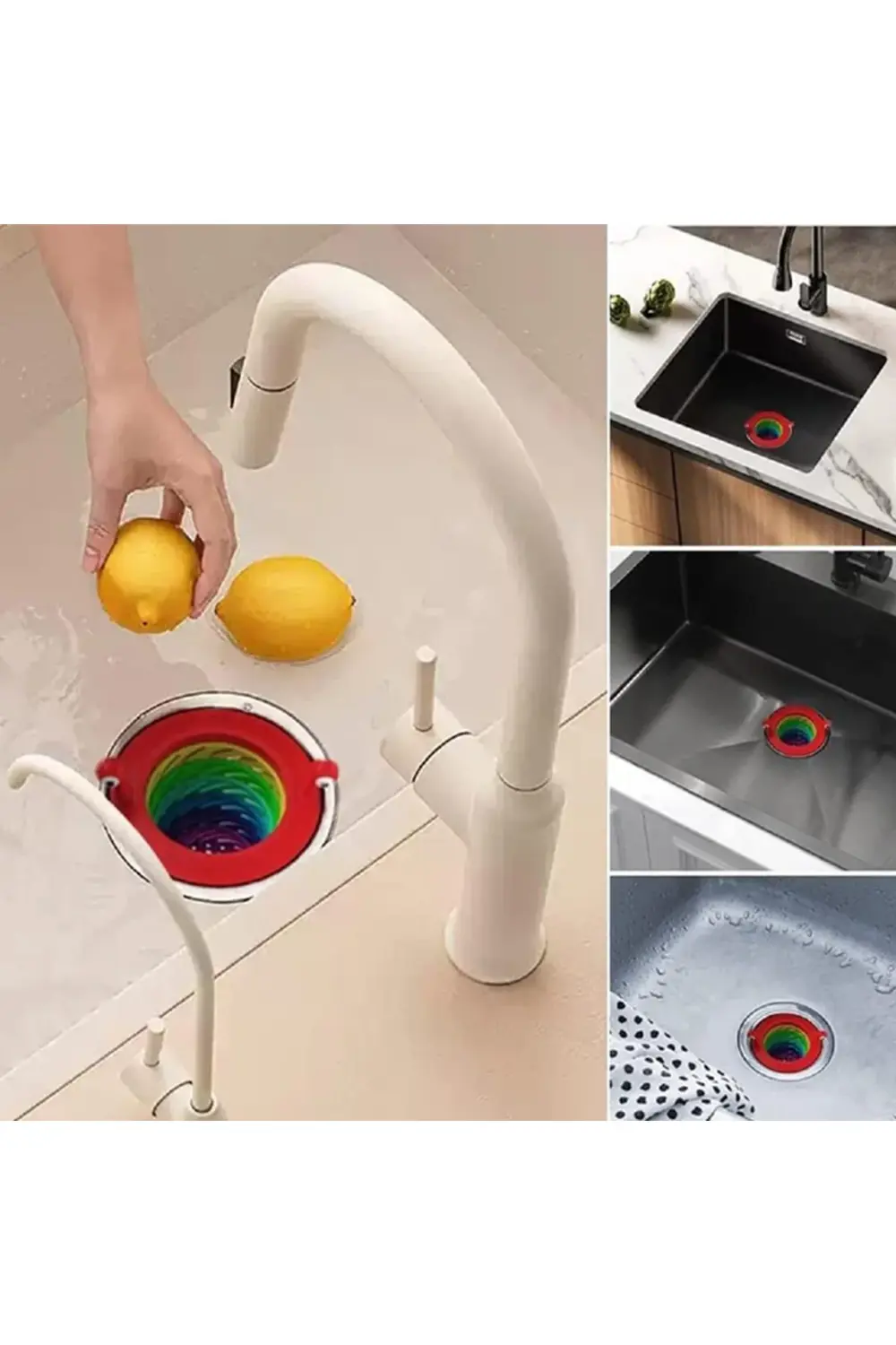 RENKLİ MUTFAK LAVABO SÜZGECİ (4619)