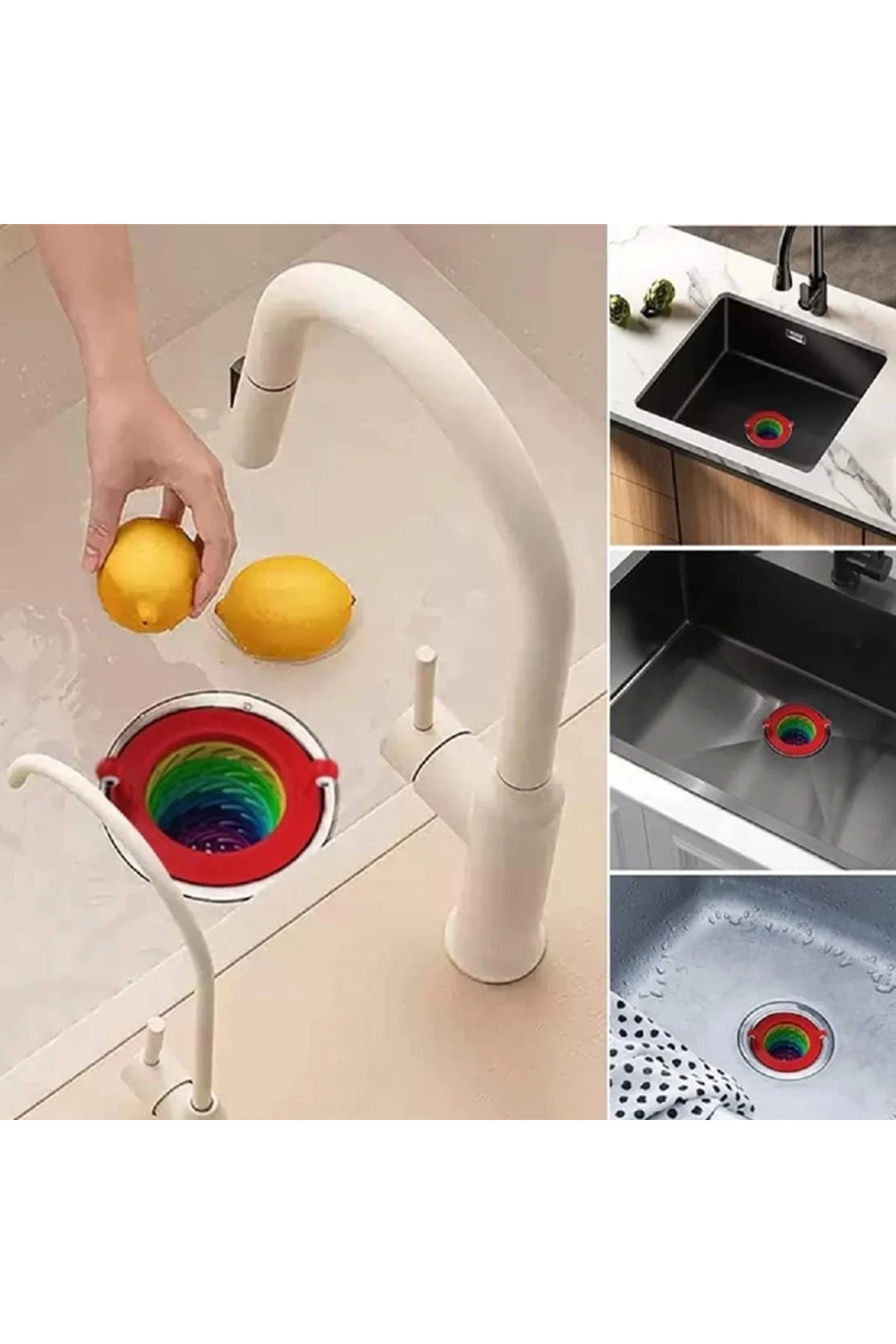RENKLİ MUTFAK LAVABO SÜZGECİ (4887)