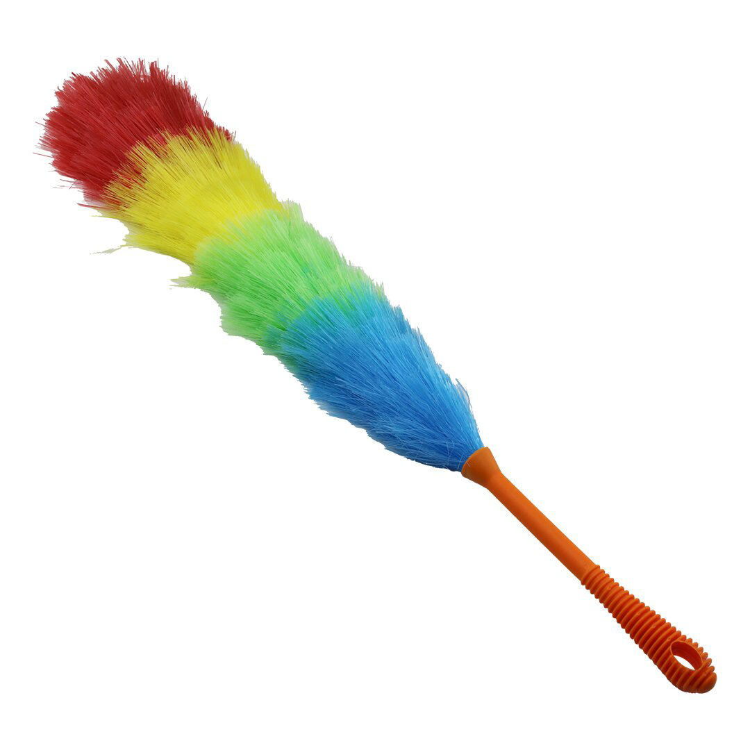 RENKLİ NAYLON KILLI  TOZ ALMA PÜSKÜLÜ  PÜSKÜL=43.5 CM + RENKLİ KA
