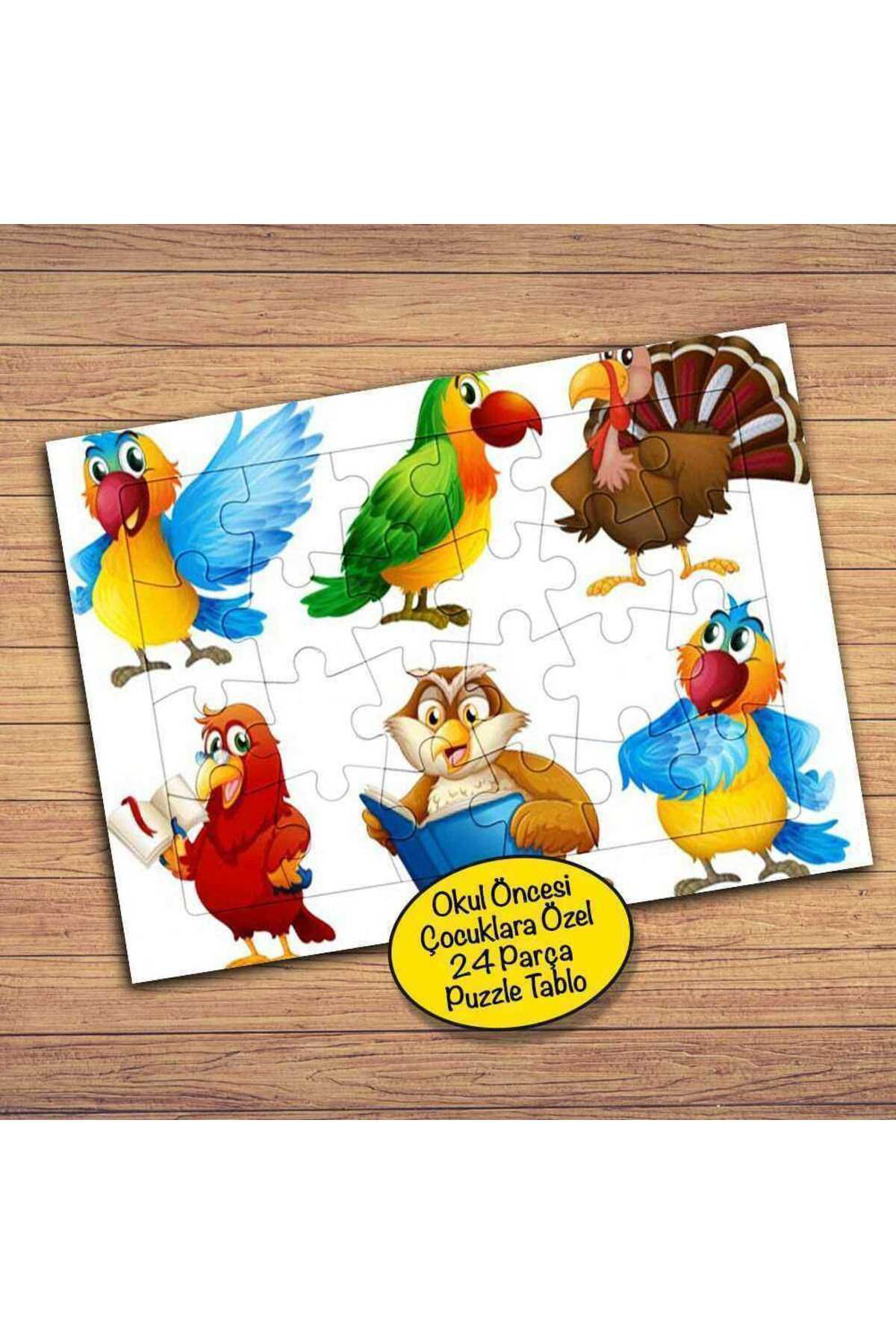 Asilmeydan Renkli Pağanlar Ve Baykuş 24 Parça Çocuklara Özel Yapboz Tablo-29