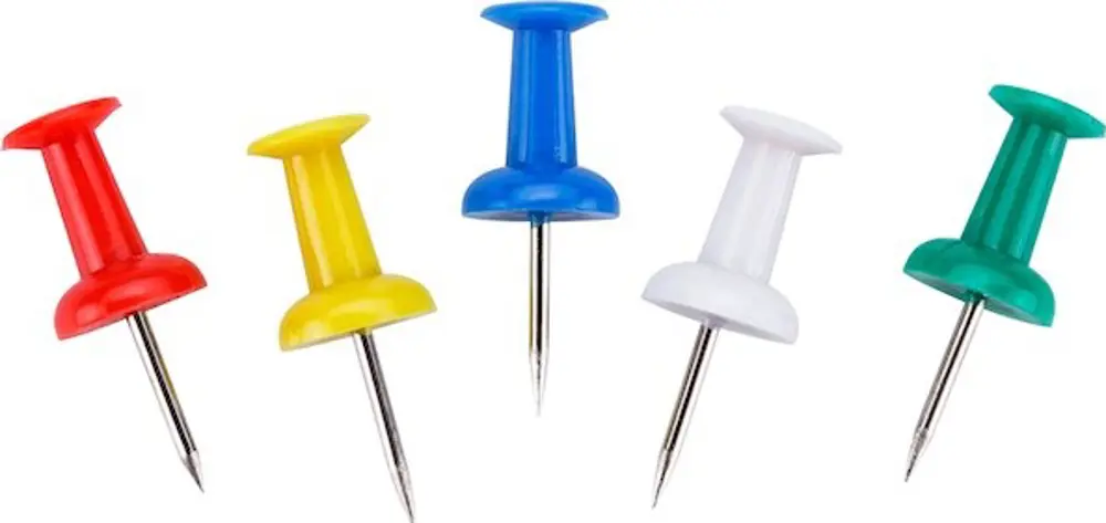 Renkli Pano Harita Çivisi - 1 Paket