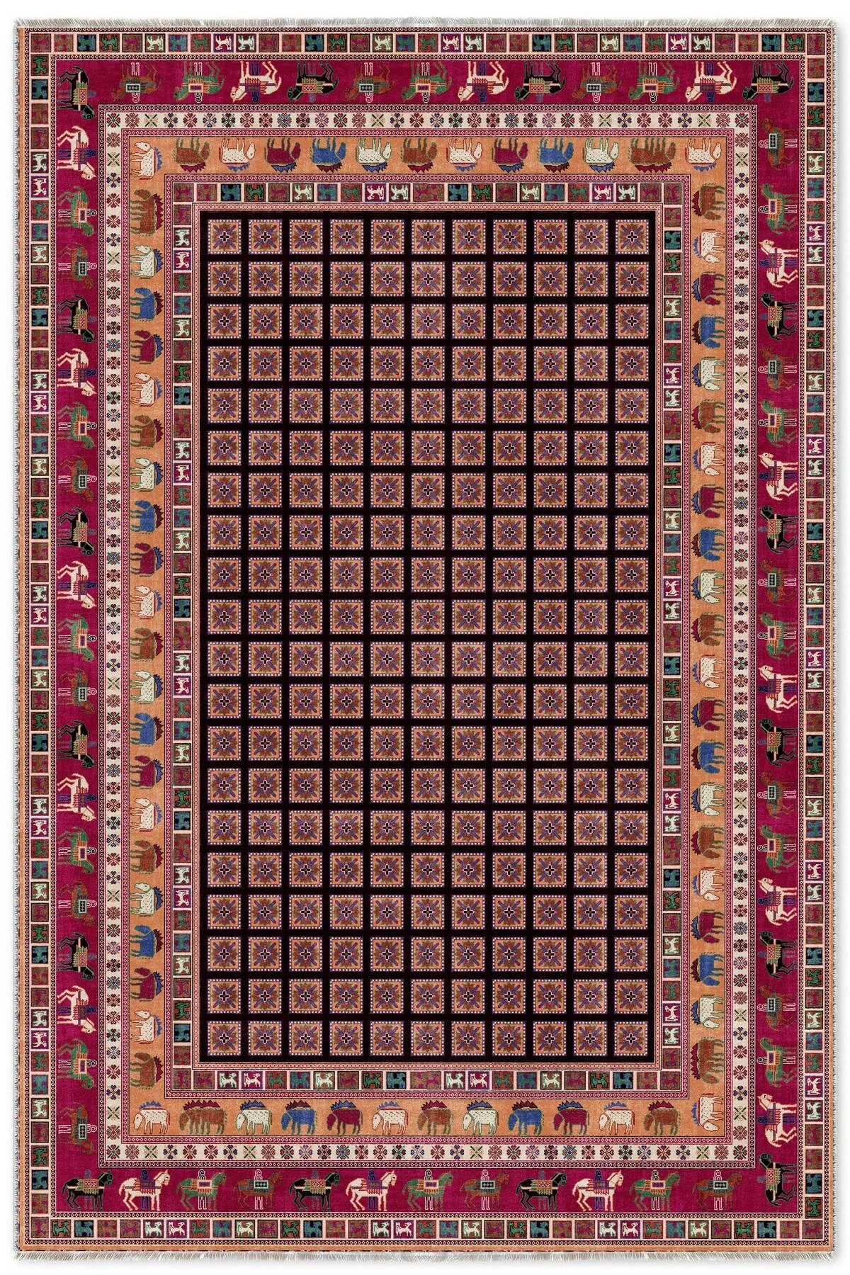 Renkli Pazırık Halısı Tasarım Şönil Halı Kilim Yolluk Kaymaz Yıkanabilir Saçaklı Salon Mutfak Renkli Pazırık Halısı Tasarım Şönil Halı Kilim Yolluk Kaymaz Yıkanabilir Saçaklı Salon Mutfak