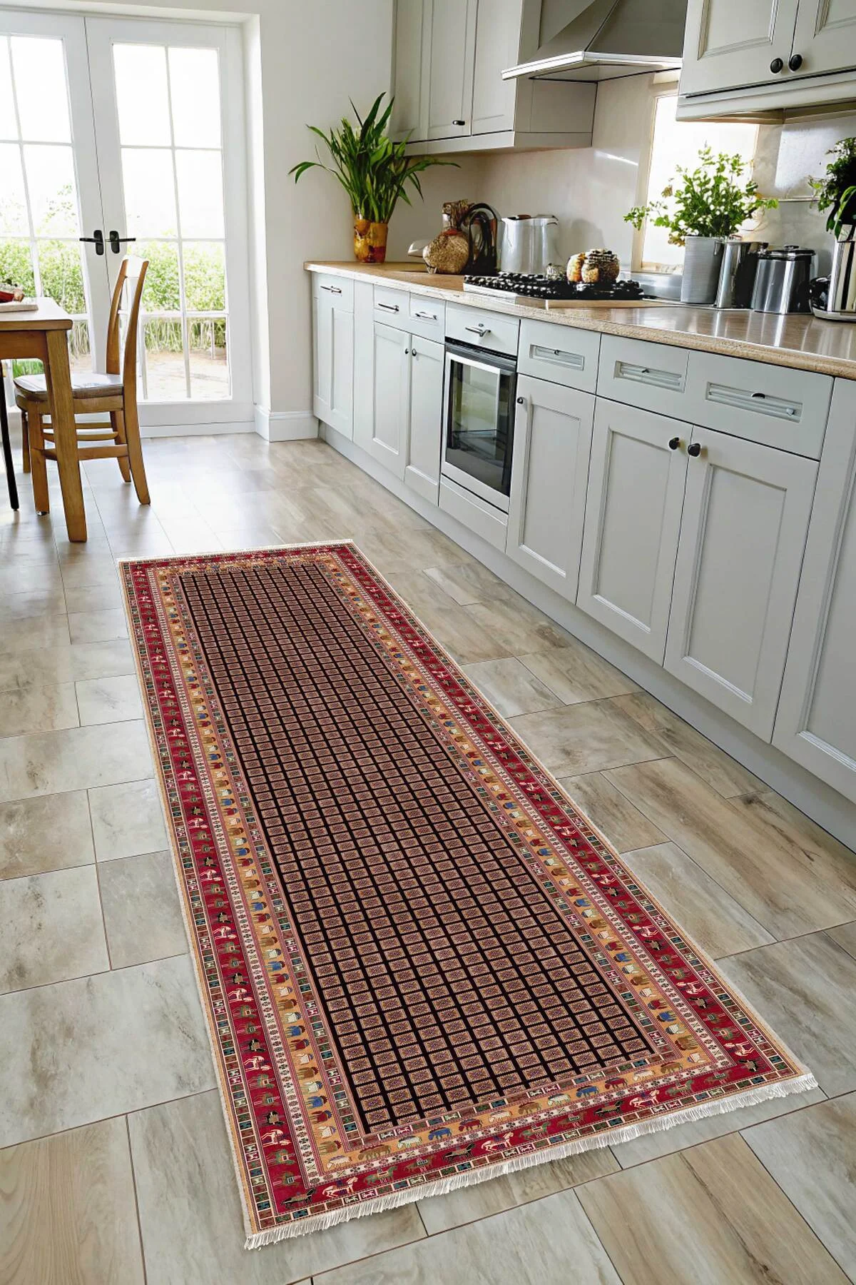 Renkli Pazırık Halısı Tasarım Şönil Halı Kilim Yolluk Kaymaz Yıkanabilir Saçaklı Salon Mutfak Renkli Pazırık Halısı Tasarım Şönil Halı Kilim Yolluk Kaymaz Yıkanabilir Saçaklı Salon Mutfak
