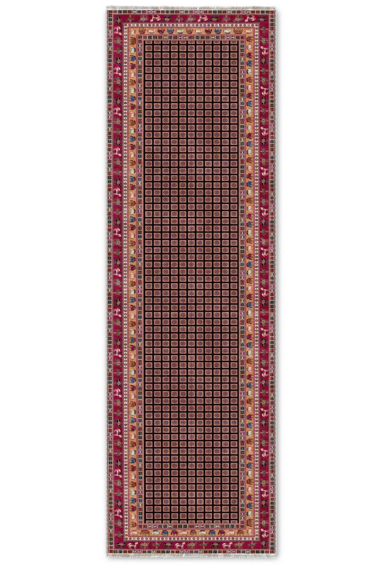 Renkli Pazırık Halısı Tasarım Şönil Halı Kilim Yolluk Kaymaz Yıkanabilir Saçaklı Salon Mutfak Renkli Pazırık Halısı Tasarım Şönil Halı Kilim Yolluk Kaymaz Yıkanabilir Saçaklı Salon Mutfak