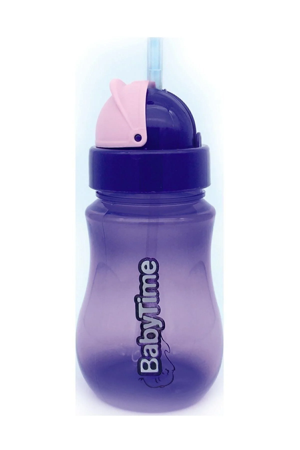 Renkli Pipetli Bardak Mavi Mor Pembe