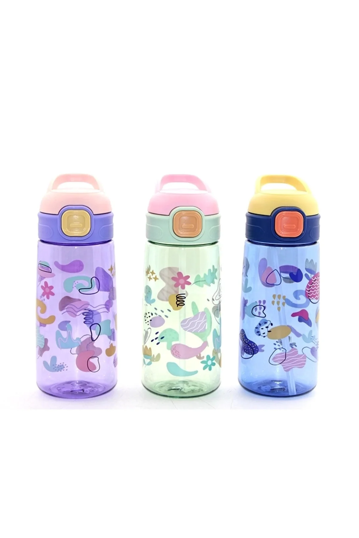 Renkli Pipetli Suluk 600 Ml Bpa İçermez Alk2968