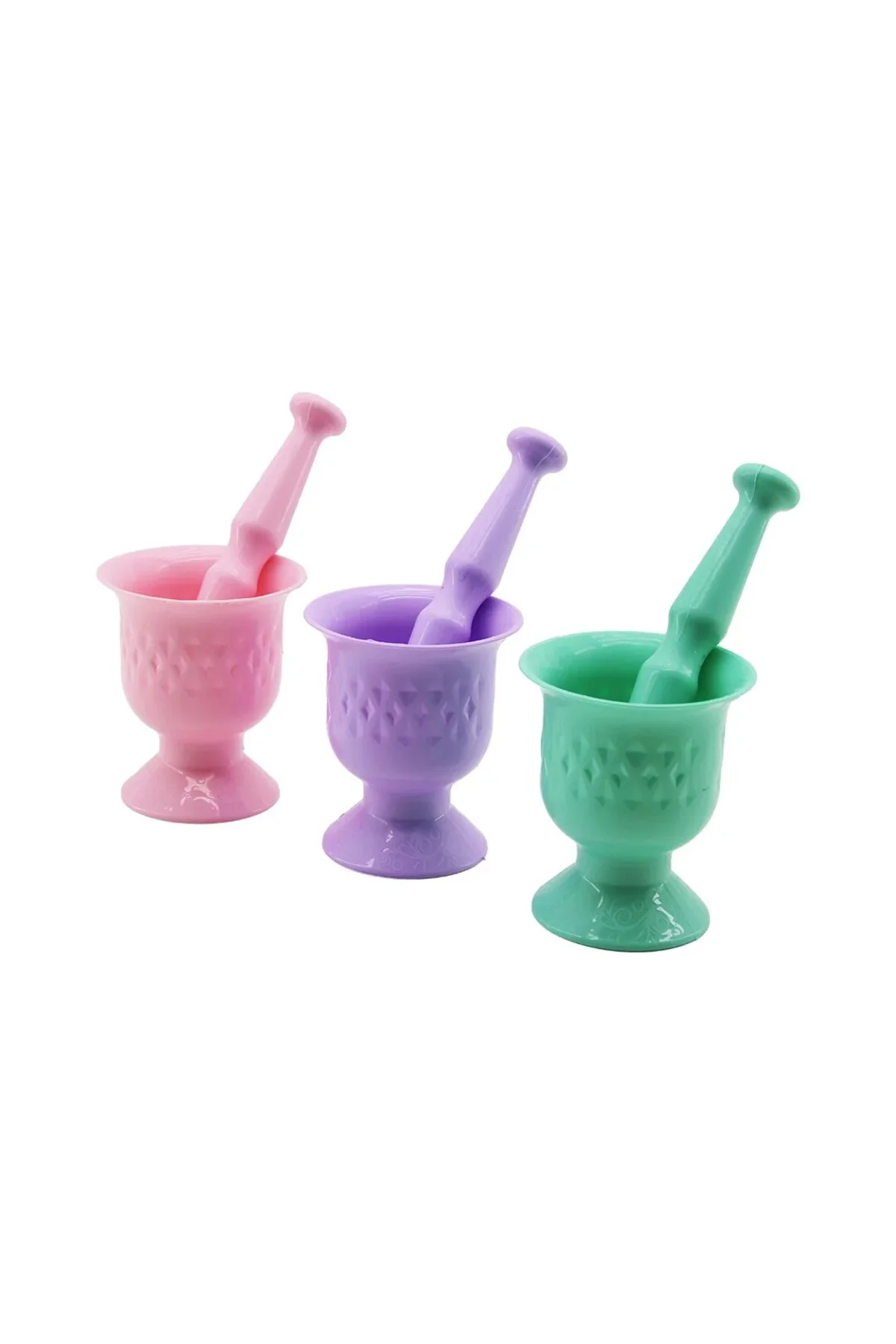 Renkli Plastik Havan - Mortar Sarımsak Dövecek